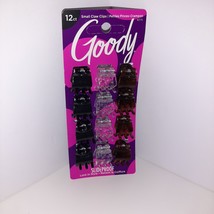 Goody Small Claw Clips 12 pieces Jaw Claws 82809 Black Clear Brown Hair NEW Y2K - £4.67 GBP