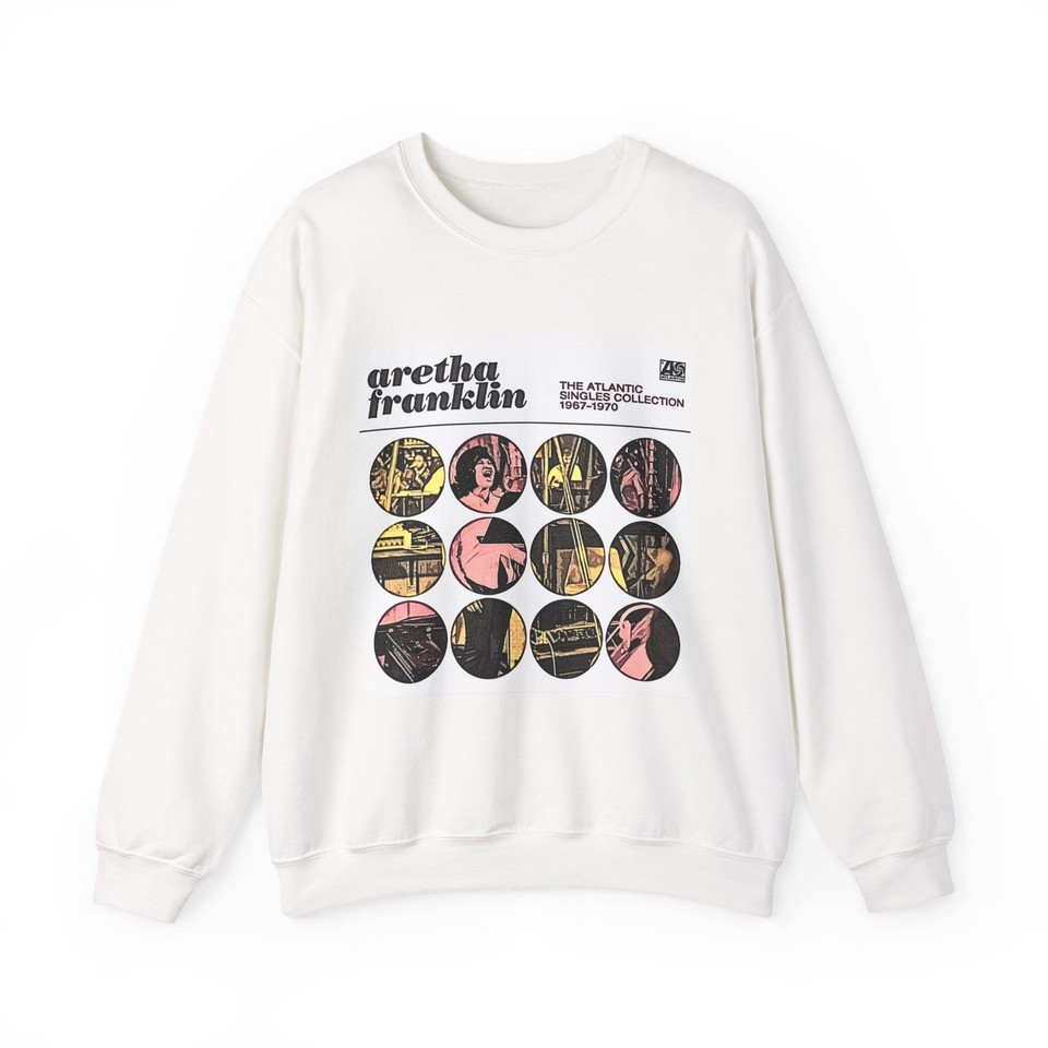 Aretha Franklin Long Sleeve Sweatshirt Graphic Print Crewneck Unisex Pul... - $29.22+