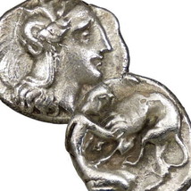 Herakles Wrestling Nem EAN Lion Rare With OWL/Athena.Tarentum Ancient Greek Coin - £249.26 GBP