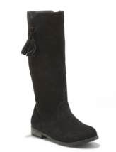 Cat &amp; Jack Girls Black Helena Faux Suede Mid Calf Riding Fashion Boots 1... - $14.99