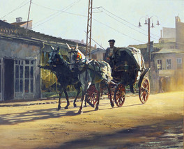 Framed Canvas Art Print Painting Konya Carriage Horse And Carriage - £31.64 GBP+