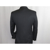 Men Suit ADOLFO 3Pc 100% Soft Wool Vested Business Formal 2 Button 1608 Charcoal image 5