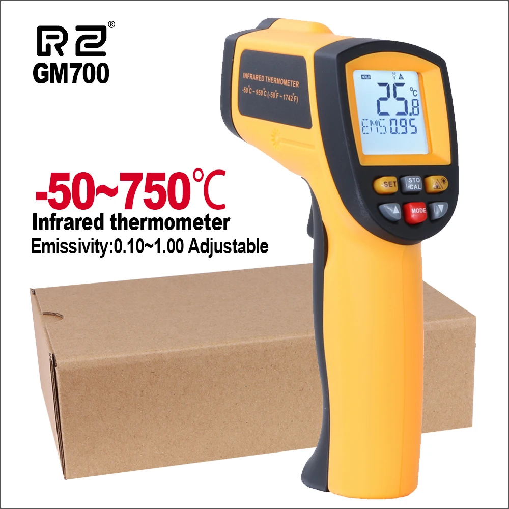 RZ Infrared Thermometer Non-Contact Temperature Meter  Handheld Digital LCD Indu - £296.55 GBP