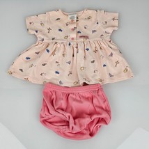 Baby Girl Clothes Carter&#39;s 3-6 Month Vintage John Lennon 2pc Pink Dress - $29.69