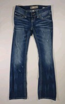 Buckle BKE Stella Womens Slim Fit Low Rise Flare Blue Jeans 25L Measured 28x33 - £18.11 GBP