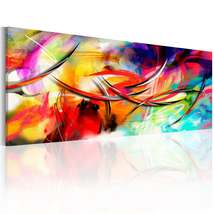Tiptophomedecor Abstract Canvas Wall Art - Dance Of The Rainbow - Stretched &amp; Fr - £73.06 GBP+