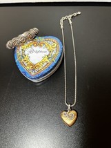 Brighton Gold Silver Necklace Bracelet Combo  Hammered Heart Swirls MOTH... - $82.24