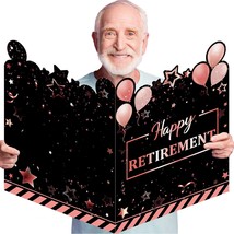 Large Greeting Card 25 X 16 Inch Giant Guest Book Jumbo Retirement Card Big Happ - £22.44 GBP