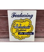 VTG SCHWAN&#39;S DELICIOUS ICE CREAM PLASTIC WALL SIGN - £63.26 GBP
