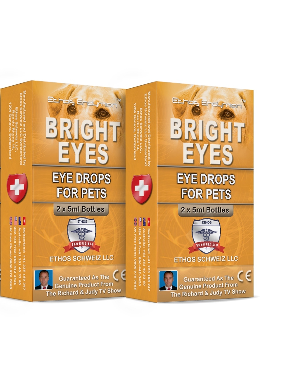 ETHOS BRIGHT EYES PETS CATARACT NAC Drops 2 Boxes