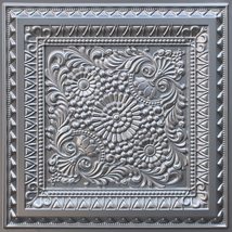 Dundee Deco Rustic Floral Silver Glue Up or Lay in, PVC 3D Decorative Ceiling Pa - £15.30 GBP+