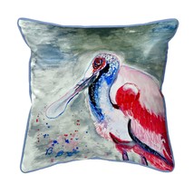 Betsy Drake Amelia Spoonbill Large Indoor Outdoor Pillow 18x18 - £37.59 GBP