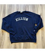 Barstool Sports ZILLION Crewneck Navy Blue L Champion Eco Cotton Blend E... - $30.55 CAD