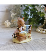 Courtly Figurine Country Mouse Whimsy Check Décor Black and White Check ... - $49.00