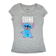 Women&#39;s Disney Ohana Means Family Stich Graphic T-Shirt Size Medium Gray NEW  - £12.61 GBP