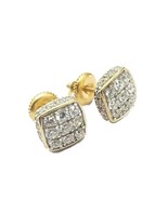 2 CT Rundschliff Cubic Zirkonia Quadrat Herren Ohrstecker 14K Gelb Vergo... - €26,58 EUR