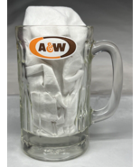 Vintage AW A&amp;W Root Beer Soda Mug 5.75&#39;&#39; Tall Dimple Sides Heavy Glass P... - £7.32 GBP