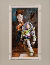 Disney Deluxe Art Print Buzz &amp; Woody by Darren Wilson New - $128.69