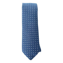 ORIGINAL PENGUIN Navy Blue White Pindot Dot Cotton Woven Slim Tie - £15.62 GBP