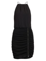 Women Halston Heritage Sleveless SCOOP Neck CAMI DRESS Black sz 8 B4HP - $89.95