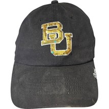 baylor bears 47 brand strapback black adjustable w/gold glitter women&#39;s hat - $148.61 MXN