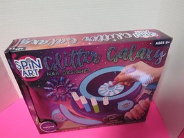 Spin Art Glitter Galaxy Nail Designer Glow In The Dark Paint Kit New Open Box - £8.70 GBP