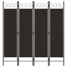  4-Panel Room Divider Brown 63&quot;x70.9&quot; - $114.83