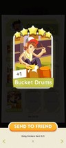 Monopoly Go!, Bucket Drums 5 stars  Card / Sticker Making Music Colection - £3.03 GBP