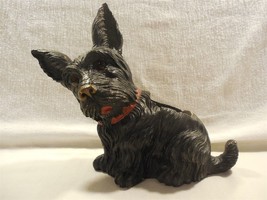 Vintage 1930&#39;s Syroco Wood Black Scottie Dog Vanity Caddy Brush Holder - £24.08 GBP