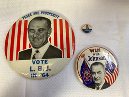 LBJ Political Vtg Button Pin Lot 36 Presidential Campaign Race Lyndon B. Johnson - £23.85 GBP