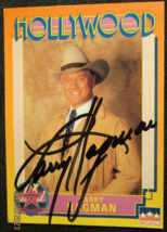 LARRY HAGMAN AS J.R.EWING (DALLAS) HAND SIGN AUTOGRAPH TRADE CARD (CLASS... - $197.99