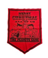 Vtg Peanuts Christmas Felt Banner Pennant Red 1967 Snoopy Charlie Brown ... - £156.20 GBP