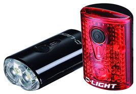EyezOff USB Rechargeable LED Bicycle Lights Front/Rear Set - £32.23 GBP