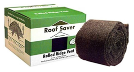 Roof Saver RS20G Rolled Ridge Vent 0.75&quot; H X 10.5&quot; W X 20 ft. L Fiber/Po... - $44.55