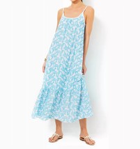 Lilly Pulitzer amerie embroidered midi dress in Lunar Blue - size S - £111.62 GBP