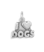 CYBER MONDAY DEAL Sterling Silver I Love Dogs Bracelet Charm - £22.29 GBP