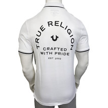 Nwt True Religion Msrp $69.99 Men&#39;s White Short Sleeve Polo Shirt Size S M L Xl - £26.88 GBP