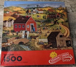 Vintage Springbok 1500 Pc Puzzle Golden Rule Days Victorian School House Scene - $19.95