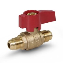 Premium Brass Gas Ball Valve, With 3/8 In. Flare Connections - £22.80 GBP
