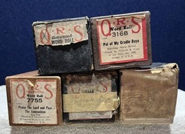 Lot Of 5 vintage QRS Player Piano Word Rolls 3168/759/7755/2811/418 (A) - £15.57 GBP