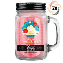 2x Jars Beamer Candle Whipped Strawdazzlez N&#39;Cream Odor Eliminator Candle | 12oz - £29.03 GBP