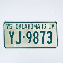 1975 United States Oklahoma Oklahoma County Passenger License Plate YJ-9873 - €11,20 EUR
