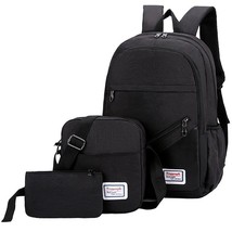 Men&#39;s 3 Sets Leisure Business Rucksack Backpack Teenagers Schoolbags Travel Spor - £37.47 GBP
