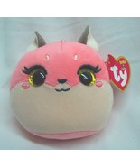TY Squish a Boos ROUND ROXIE THE PINK FOX 3&quot; Plush STUFFED ANIMAL Toy NE... - $20.90 CAD
