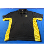 US ARMY GOLD BLACK POLO TEAM RACING FISHING GOLF FOOTBAL SHIRT LARGE - $444.89 MXN