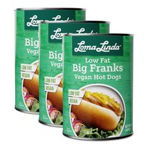 Loma Linda Low Fat Big Franks (15 oz.) (3 Pack) Plant Based - Vegan - £23.55 GBP