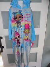 LOL Surprise Blue Blanket Sleeper W/Hood Zip Up Pajamas Size M (7/8) Gir... - $23.75