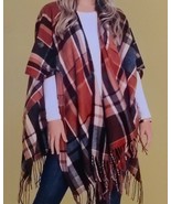 Woolrich ~ Cozy Blanket Wrap ~ Noel Plaid ~ Multicolor ~ Sweater Wrap ~ ... - $70.16 CAD