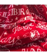 Mainstays Christmas Fleece Throw Blanket 50&quot; x 60&quot; Red With White Holida... - $15.89