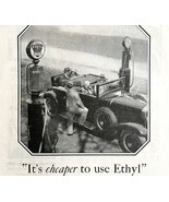 Ethyl Gasoline Co 1928 Advertisement Lithograph Classic Car Gas Pump DWCC5 - €26,01 EUR